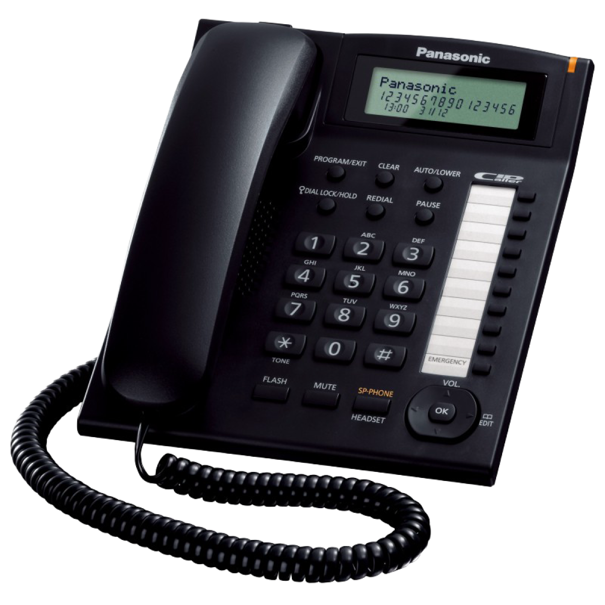 Panasonic (KX-TS880MXB) Corded Caller ID SpeakerPhone - Black