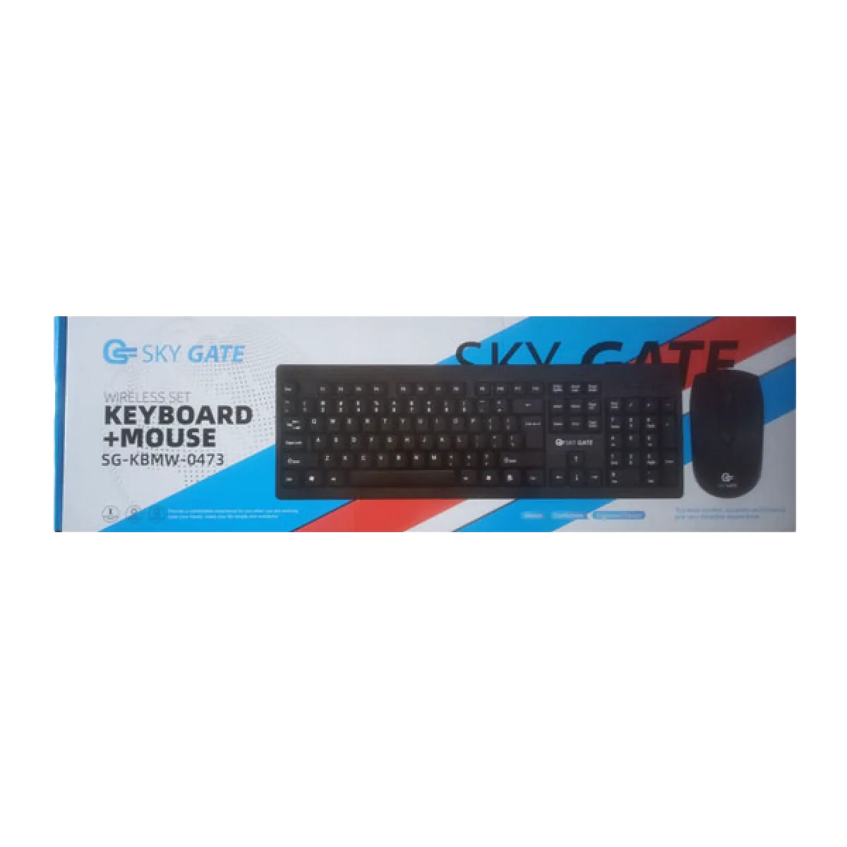 SkyGate (SG-KBMW-0473) Wireless Desktop Keyboard and Mouse Combo, US/AR Layout - Black