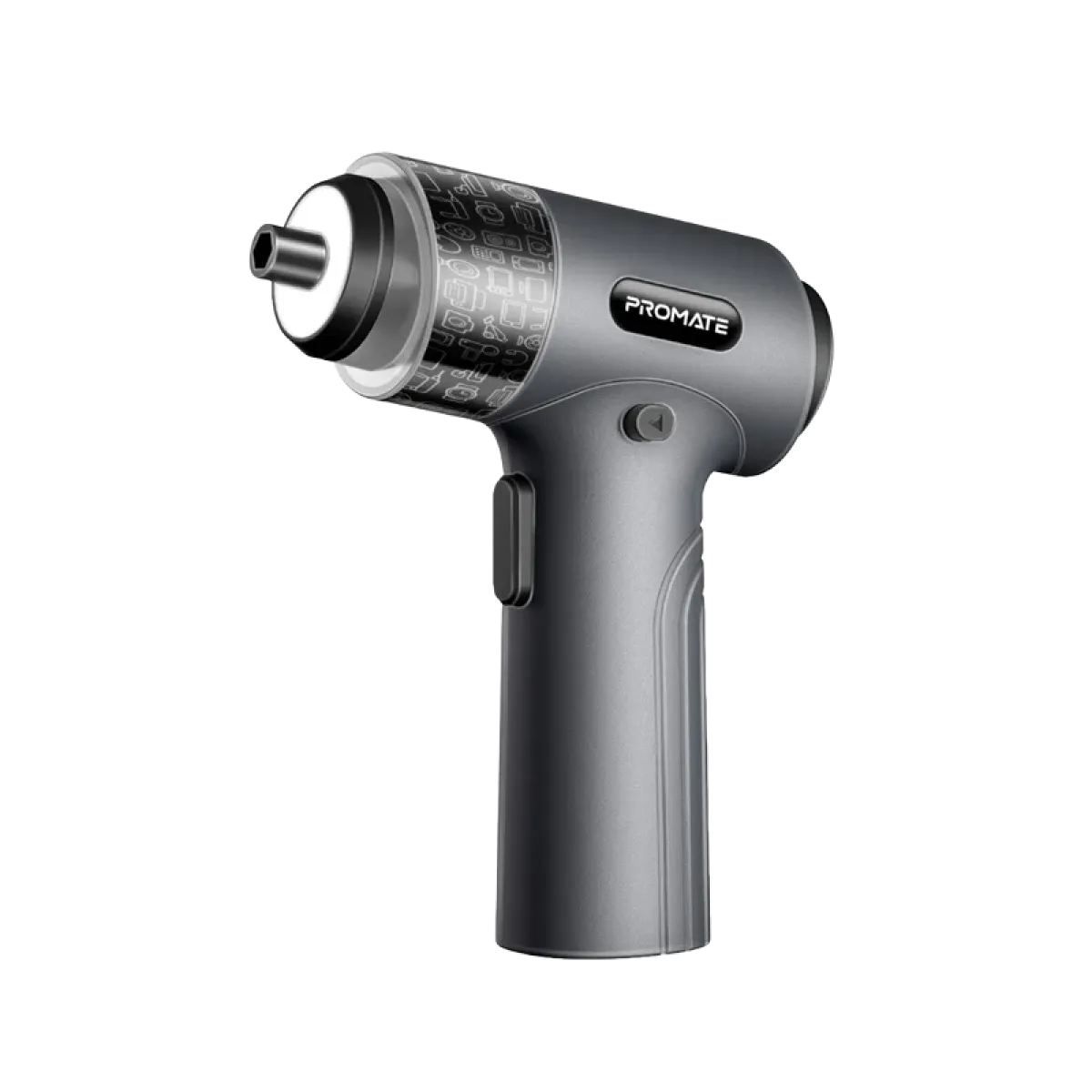 Promate (Protools31G) Cordless Electric Screwdriver Kit With LED Fill Light - Stainless Steel