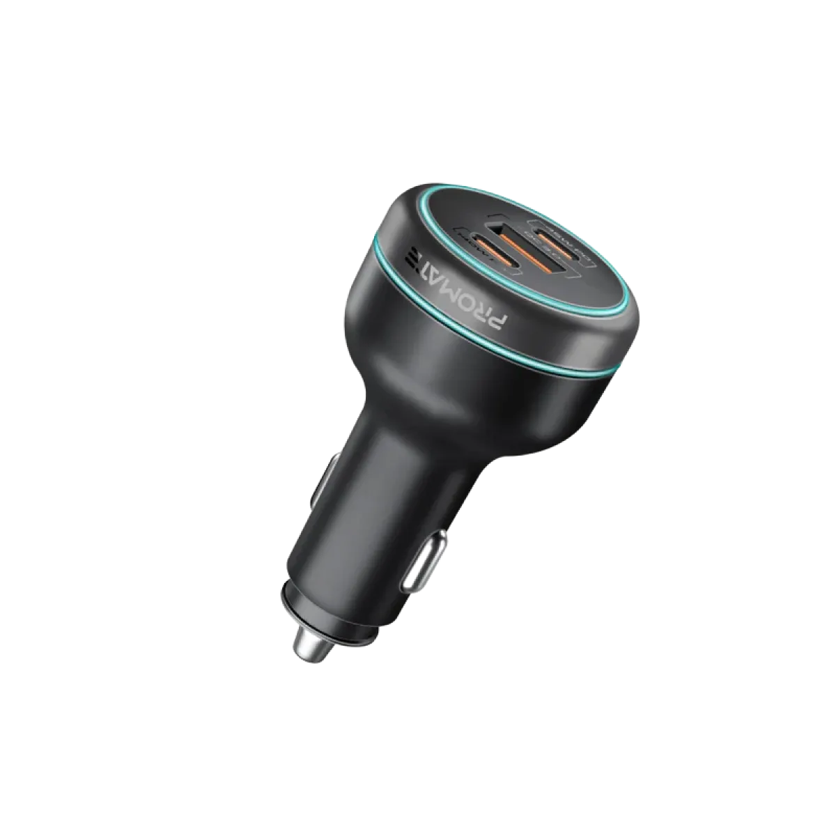 Promate (PowerDrive-230) RapidCharge Car Charger 230W Dual Power Delivery Quick Charge Ports- Black