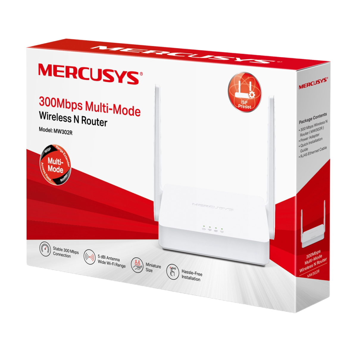 Mercusys by TP-Link (MW302R) 300Mbps Multi-Mode Wireless N Router - Dual Antennas - White