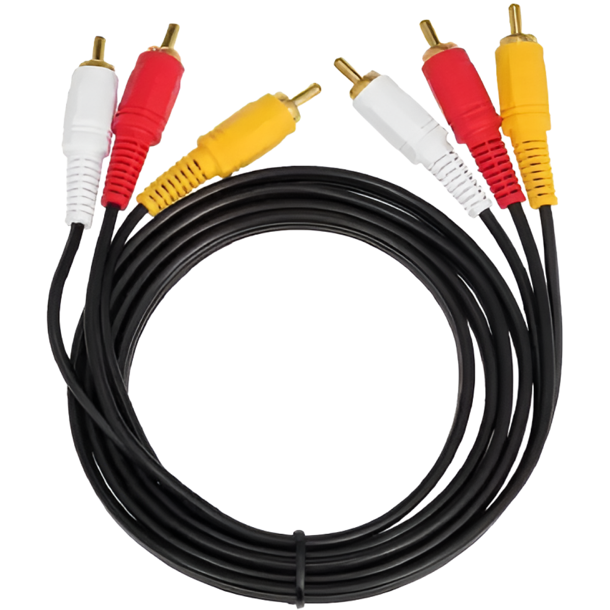 Sanyo (CB9) Stereo 3RCA to 3RCA Cable - Composit AV Audio Cable - 1.5m - Nickel