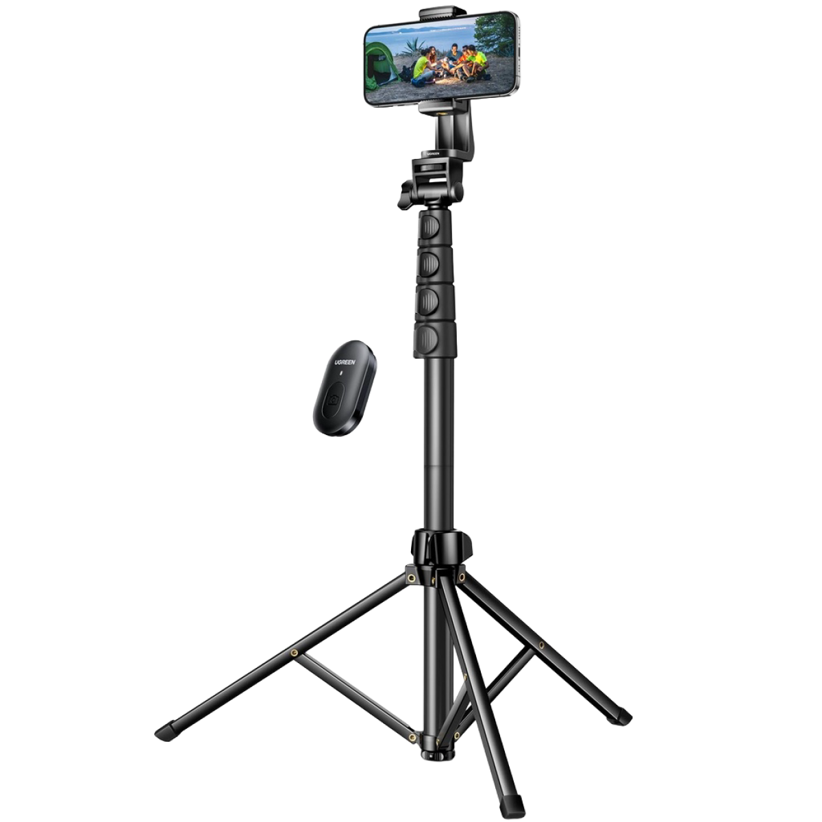 UGreen (15609) LP680 Selfie Stick with Tripod Stand and Bluetooth - 58.4cm - Black