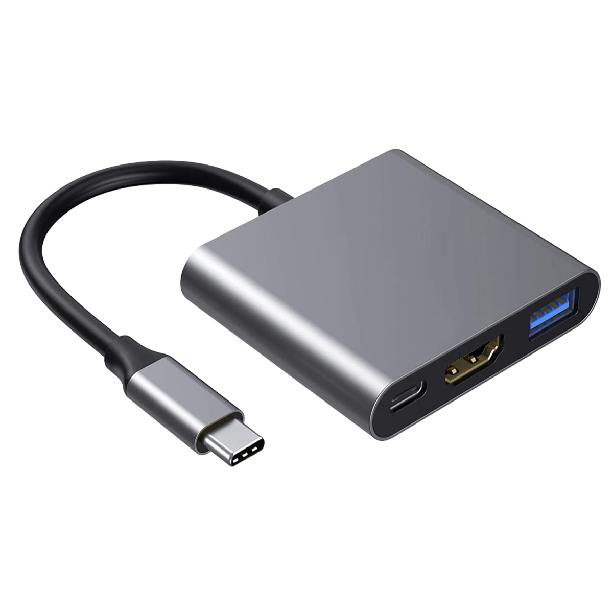 CEM (YX-8804) USB-C to HDMI + USB + USB-C - 4K - 0.15m - Gray