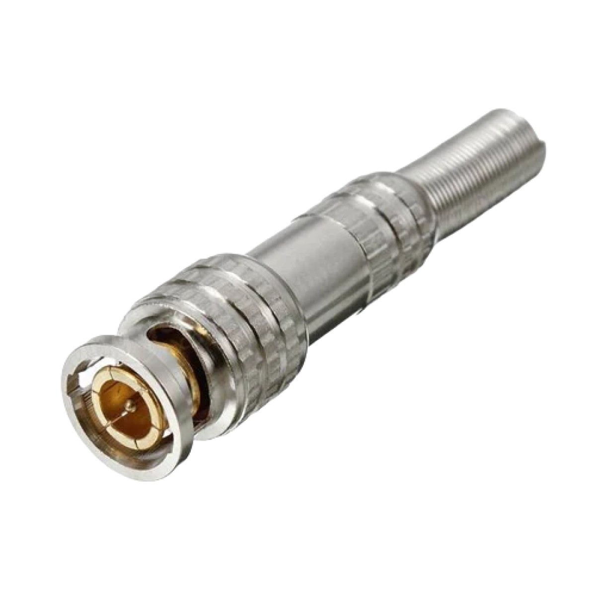 CEM BNC 50 Ohm Male Screw Type Connector with Spring For RG59 - Silver