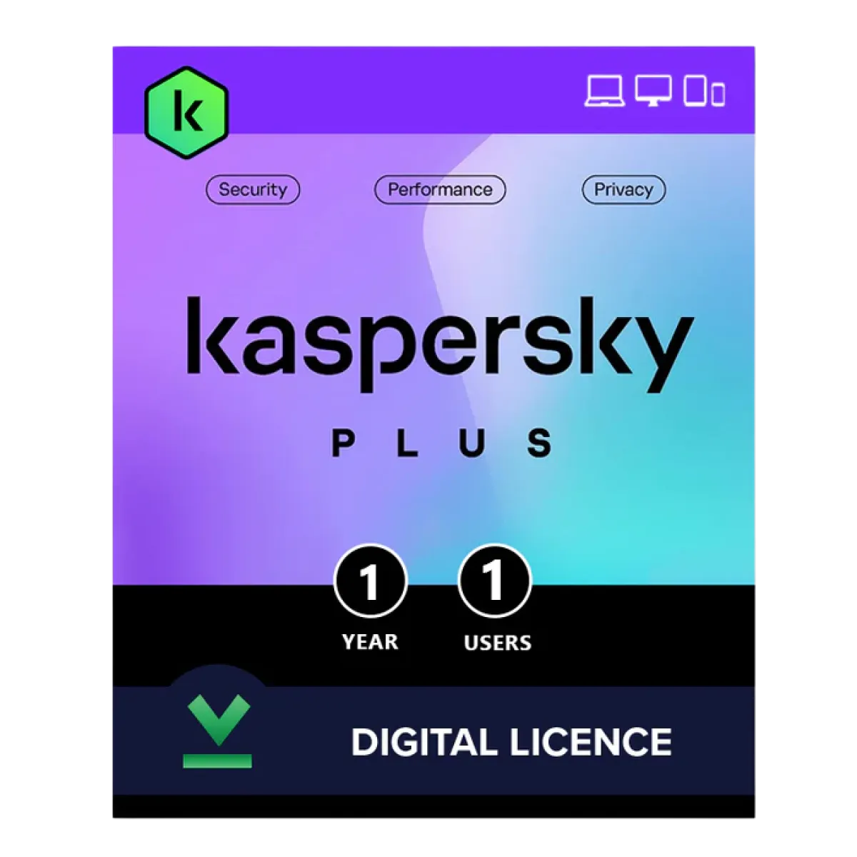 Kaspersky (KP011) Plus Security - 1 Device - 1 Year License