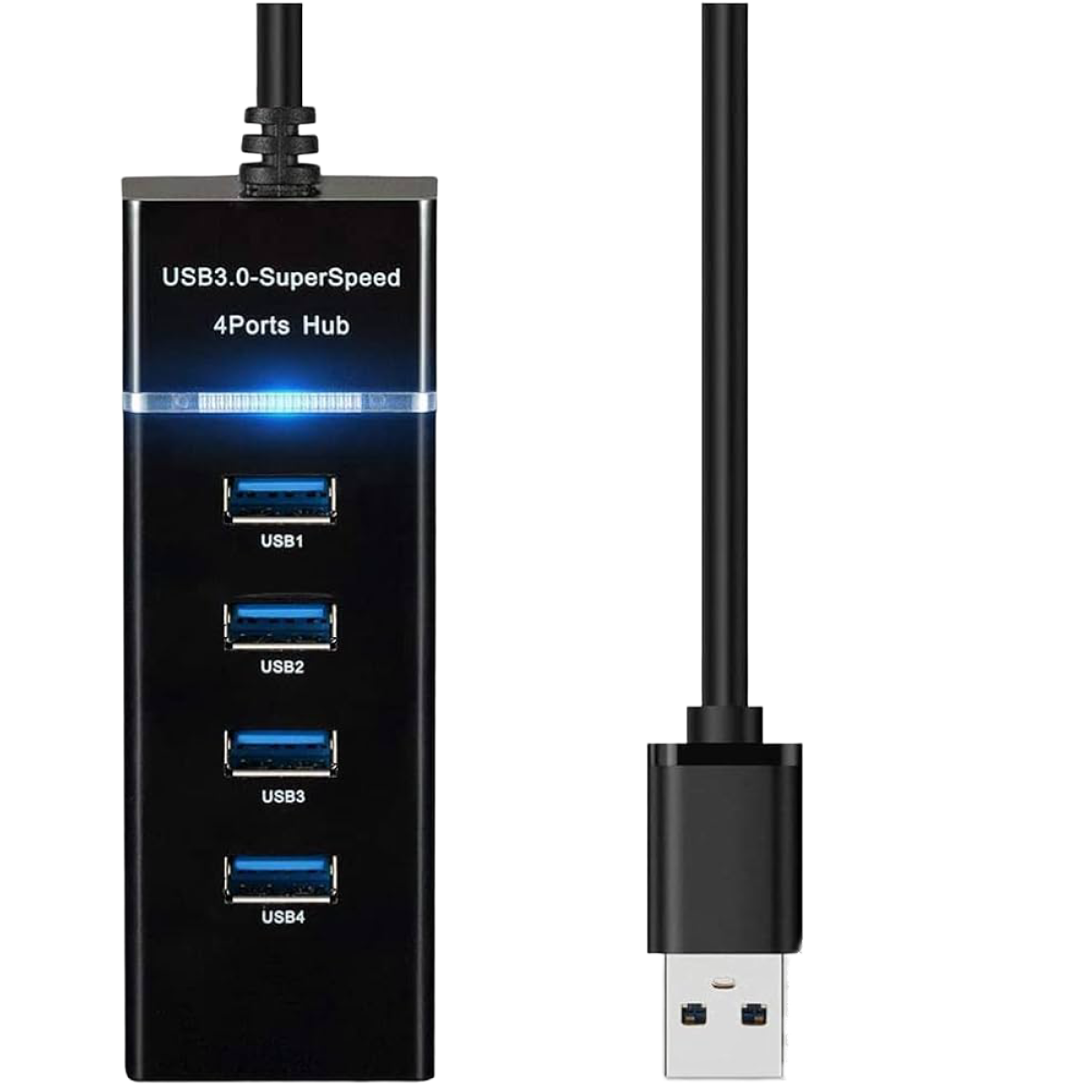 CEM (303) USB Hub 3.0 4x Ports 30cm With Led Indication - Black