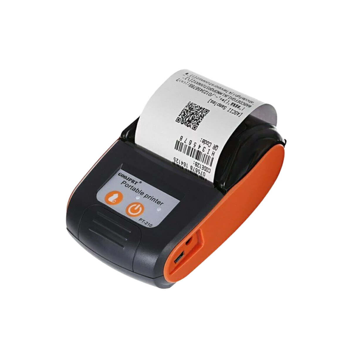 GOOJPRT (PT-210) 58mm Portable Thermal Receipt Printer - Light Blue on Black