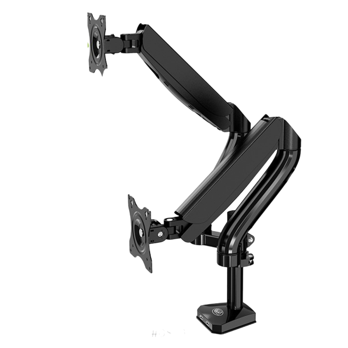 Kaloc (KLC-DS90-2) Dual LCD Monitor Desk Mount Stand - Fits 17" to 32" - Black