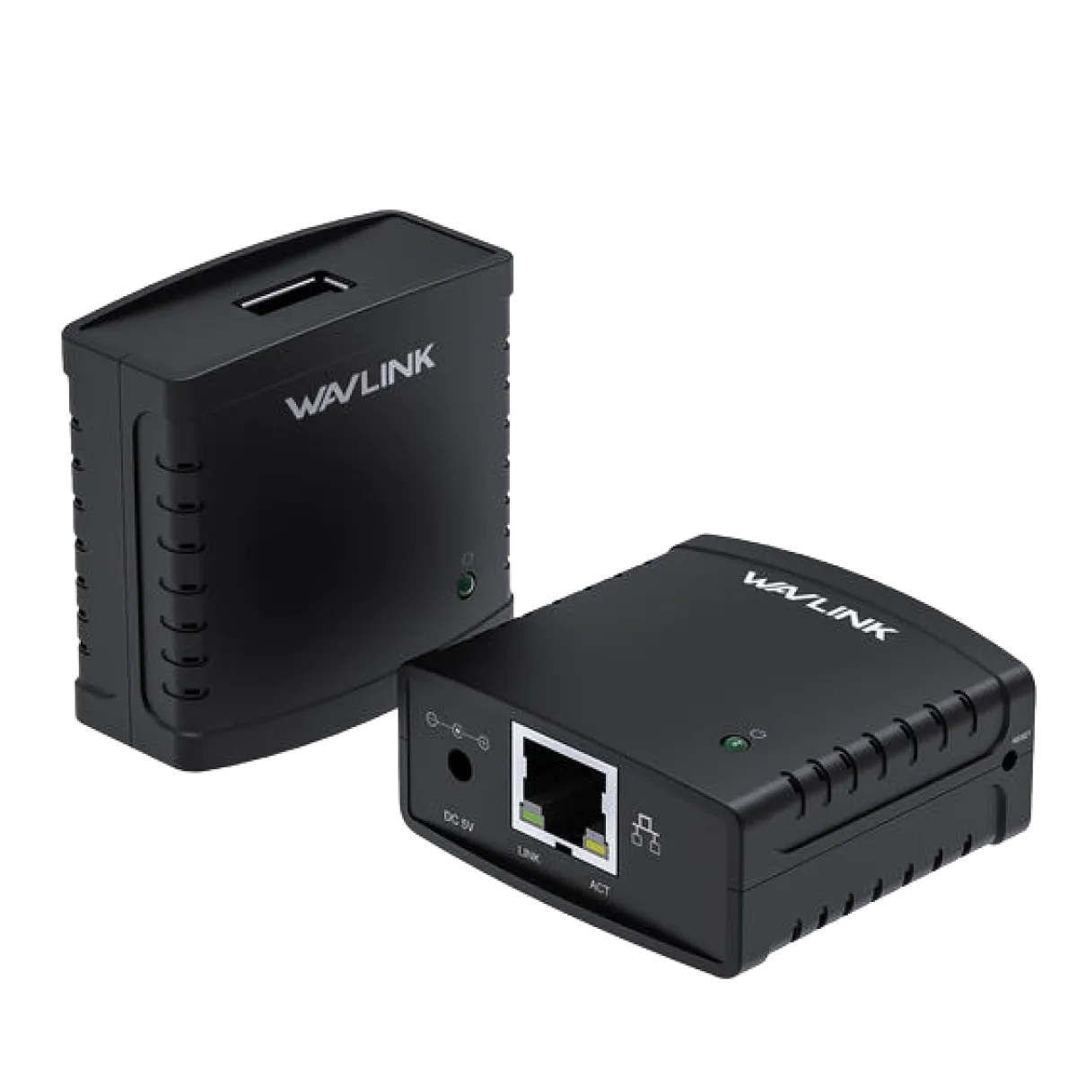 Wavlink (WL-NU72P11) Print Server, Ethernet to USB 2.0, 10/100Mbps - Black