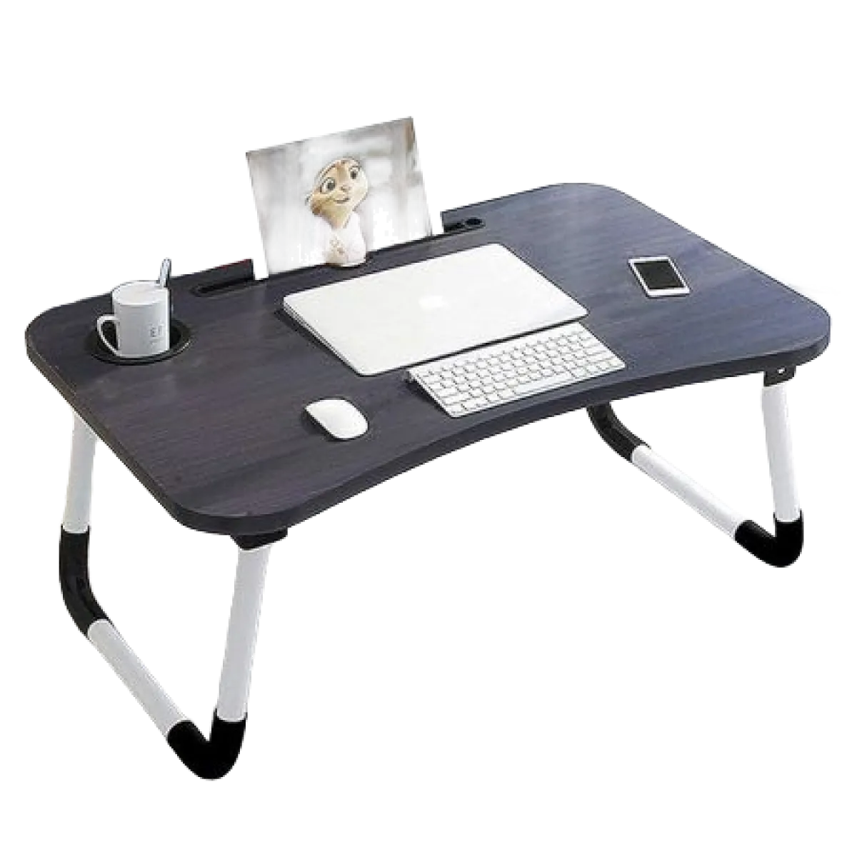 CEM (M5) Wooden Laptop Stand - Ergonomic Design - Light weight - Black