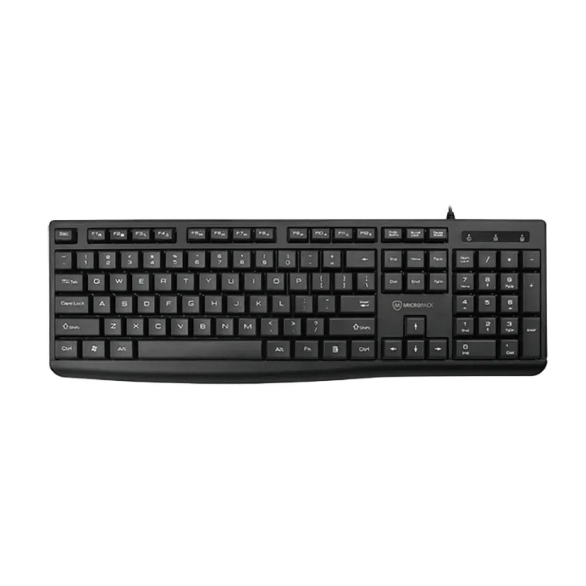Micropack (K-206) Office Lite 2 Wired Keyboard, US / AR Layout, Silent Keycaps - Black