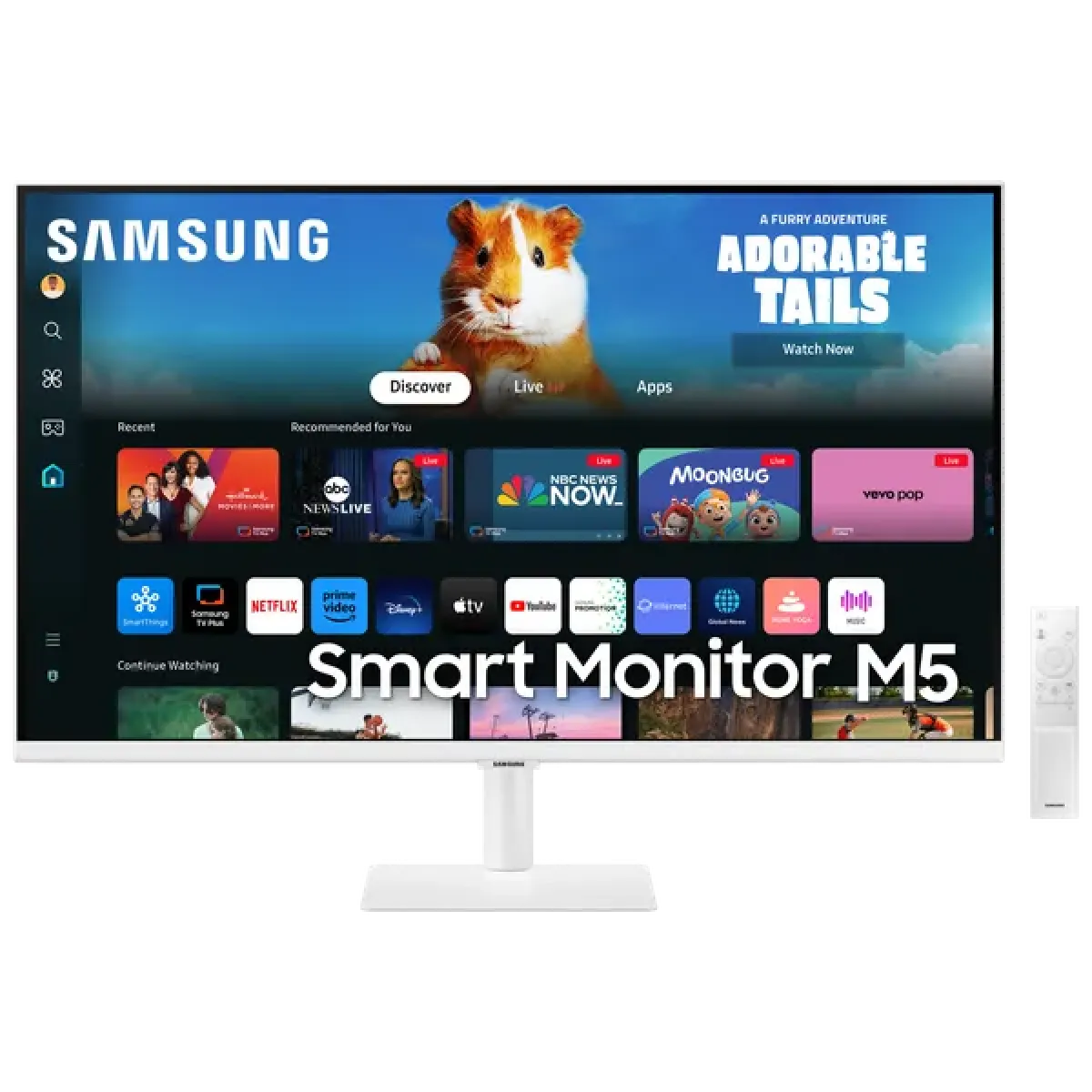 Samsung (S32DM501EM) 32" M50D Smart Flat Monitor FHD - VA - 60Hz - 4ms - 3Yrs - White