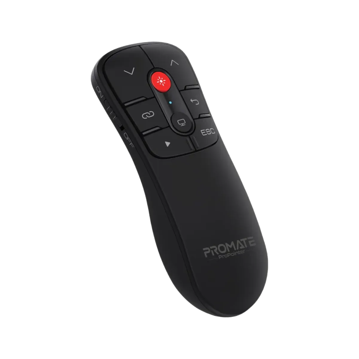 Promate (ProPointer) Universal Intuitive Wireless Laser Pointer - 2.4G Wireless Presenter - Black