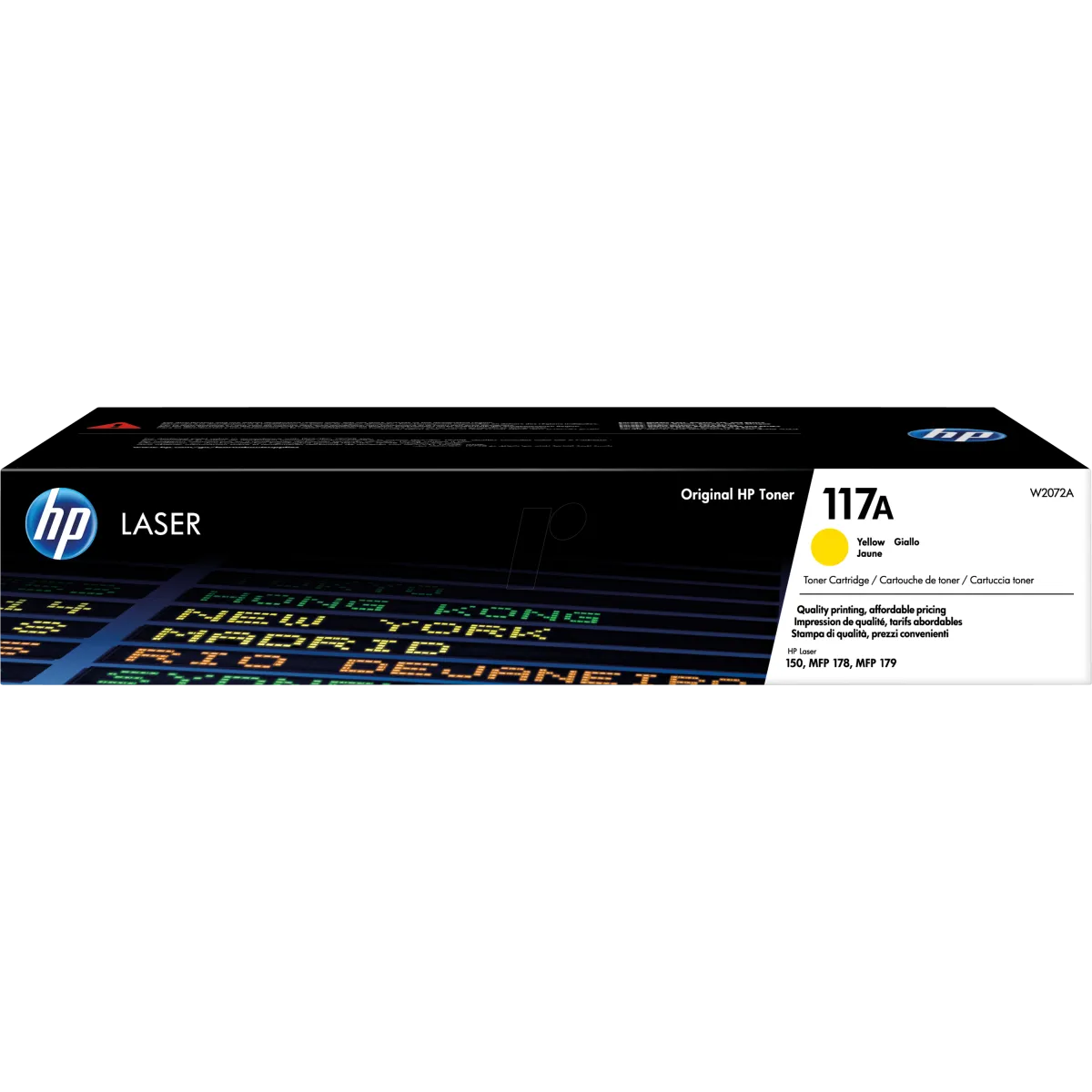 HP (W2072A) 117A Yellow Genuine Toner Cartridge - For HP 150; MFP 178; MFP 179 - Approx 700 Pages