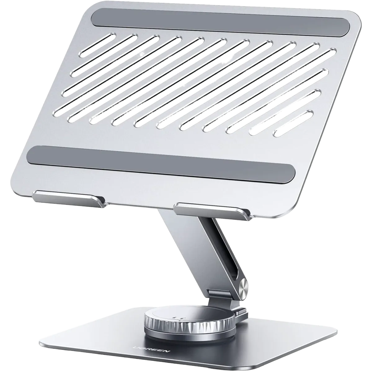 UGreen (90849) Swivel Multi-Angle Adjustable Laptop Stand, 360 Rotating, Lockable - Silver