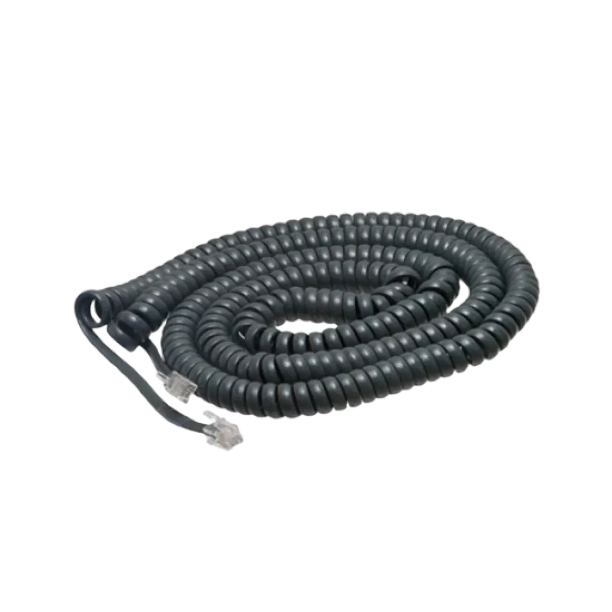 Simton (SM135) Spiral RJ9 Cable, Cat3, 4pin, 5m - Black