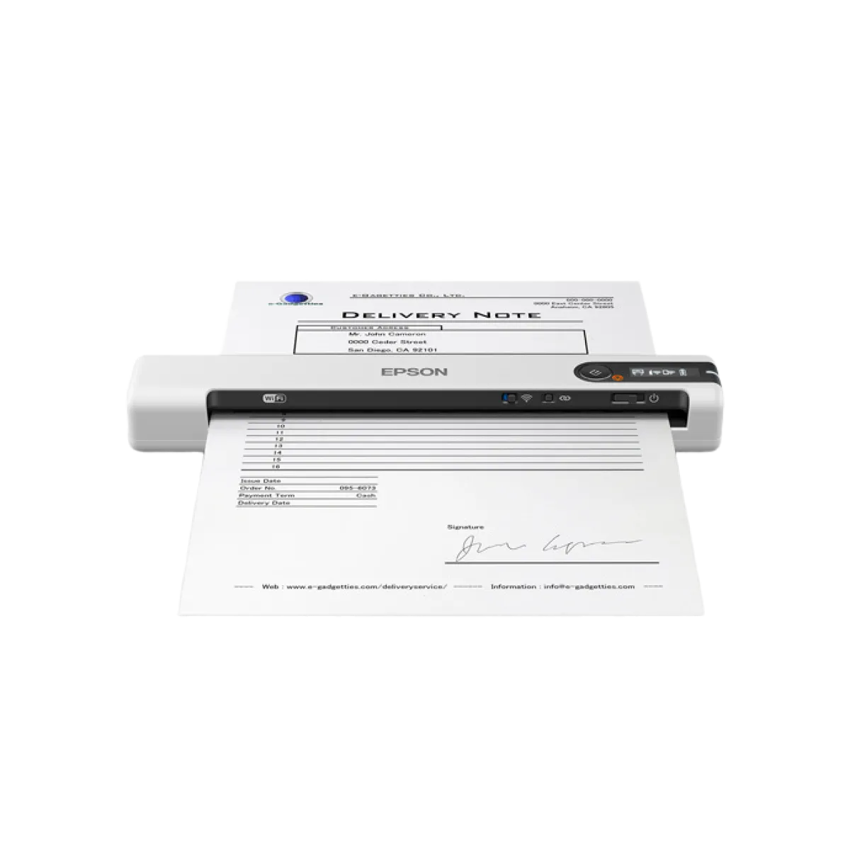 Epson (DS-80W) Workforce Wireless Portable Color Document Scanner - White