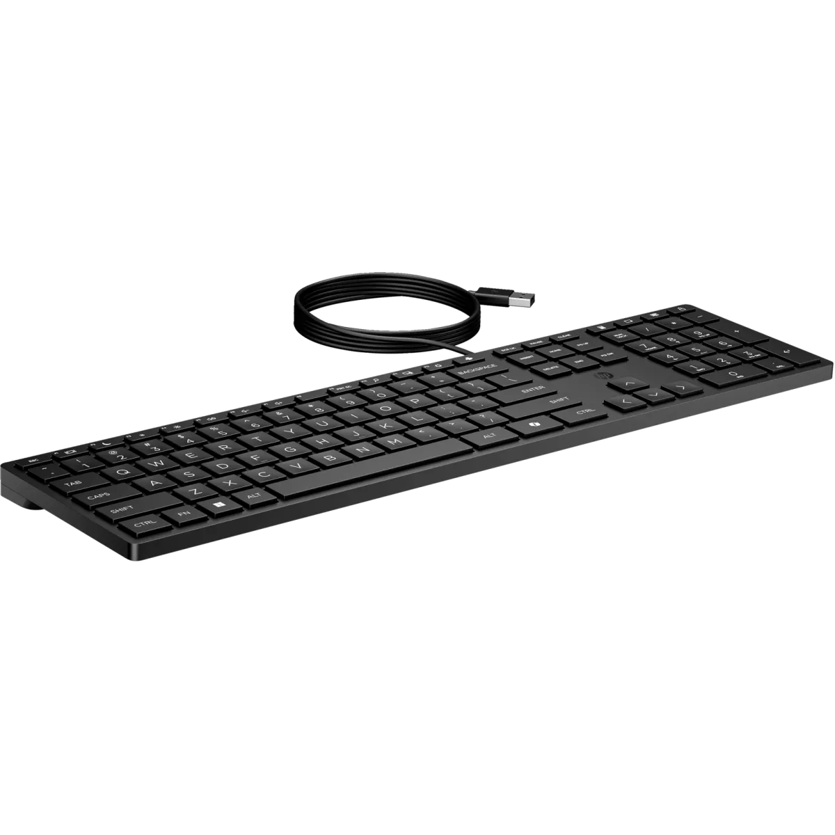 HP 320 Wired Keyboard 180cm, Full-Size US Layout - Black