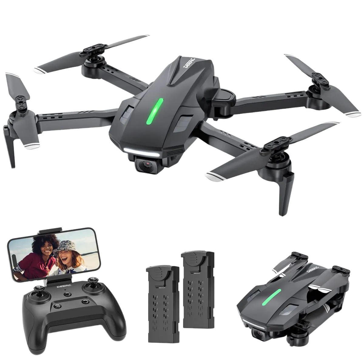Snaptain (DR-SF270C) E20 Automatic Adjustable Camera Drone 2.7K QHD, Foldable - Grey