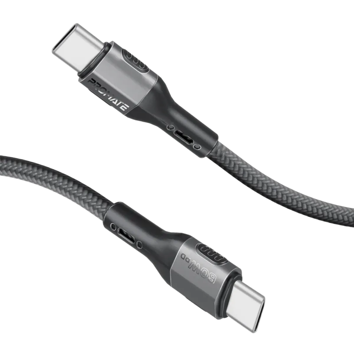 Promate (Perk) Compact Travel Kit 7in1 Charging Cable - Black
