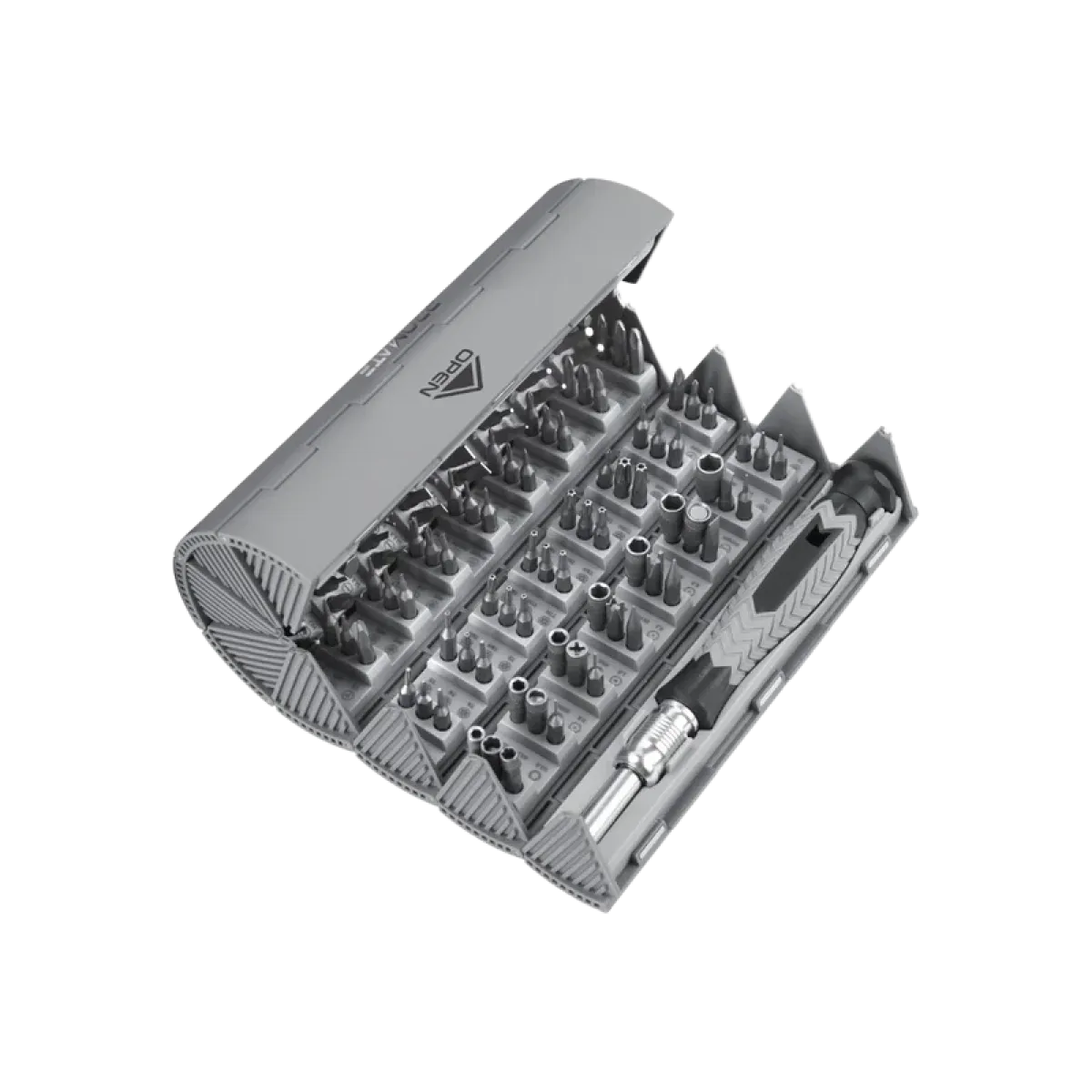 Promate (Protools126M) Cylindrical Magnetic Screwdriver Kit - Stainless Steel