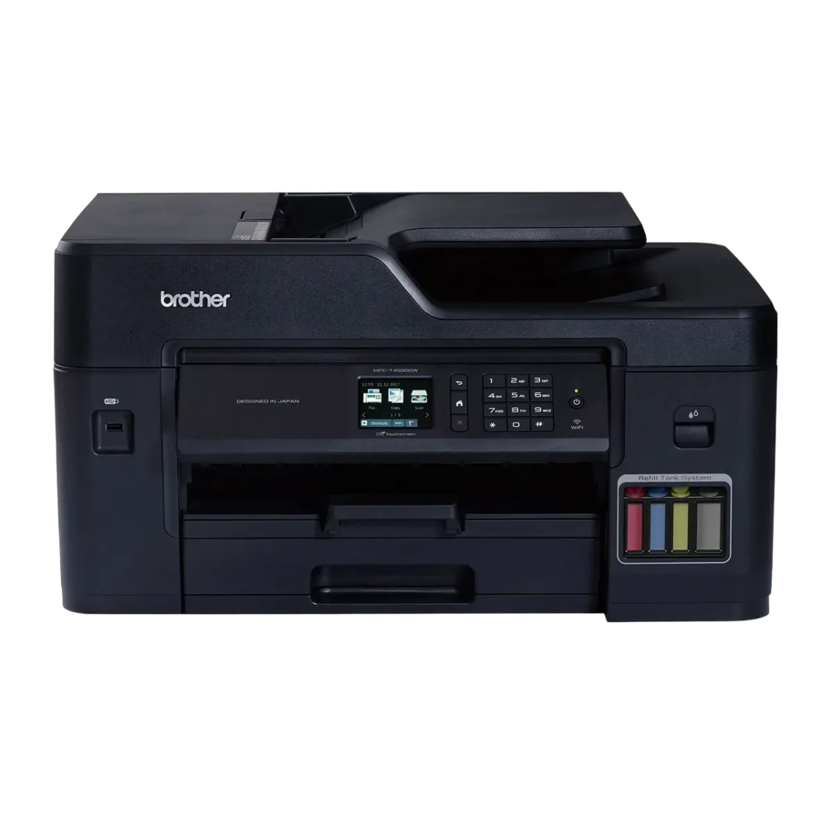 Brother (MFC-T4500DW) A3 Color Inkjet Multi-Function Printer - Print;Scan;Copy;Fax - Wifi - Black