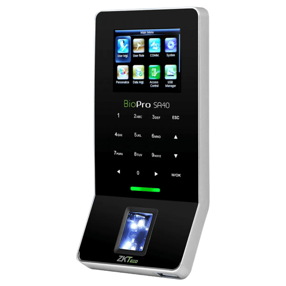 ZKTeco (SA40/ID) BioPro Fingerprint Access Control Terminal, 2.4" TFT Color Screen, Touch keys