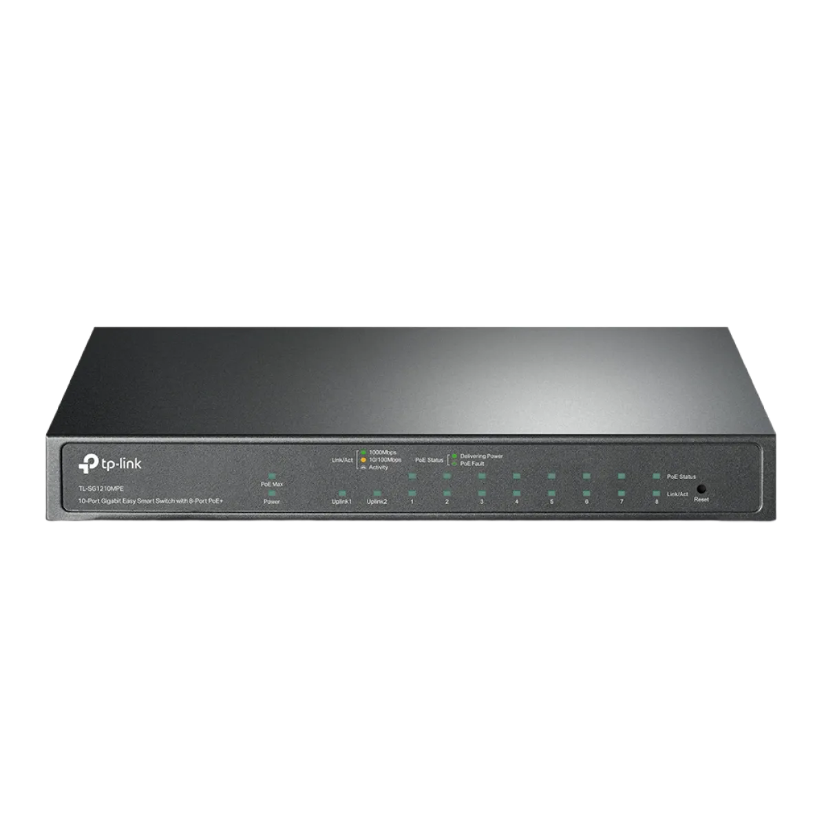 TP-Link (TL-SG1210MPE) 10-Port Gigabit Easy Smart PoE+ Switch with 1x SFP Slot - Black