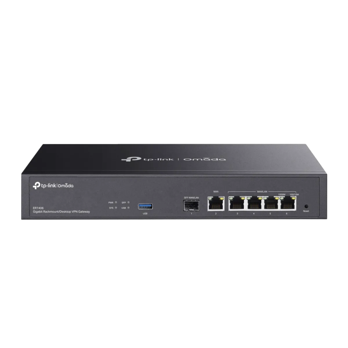 TP-Link (ER7406) Omada Gigabit Rackmount/Desktop VPN Gateway - Black