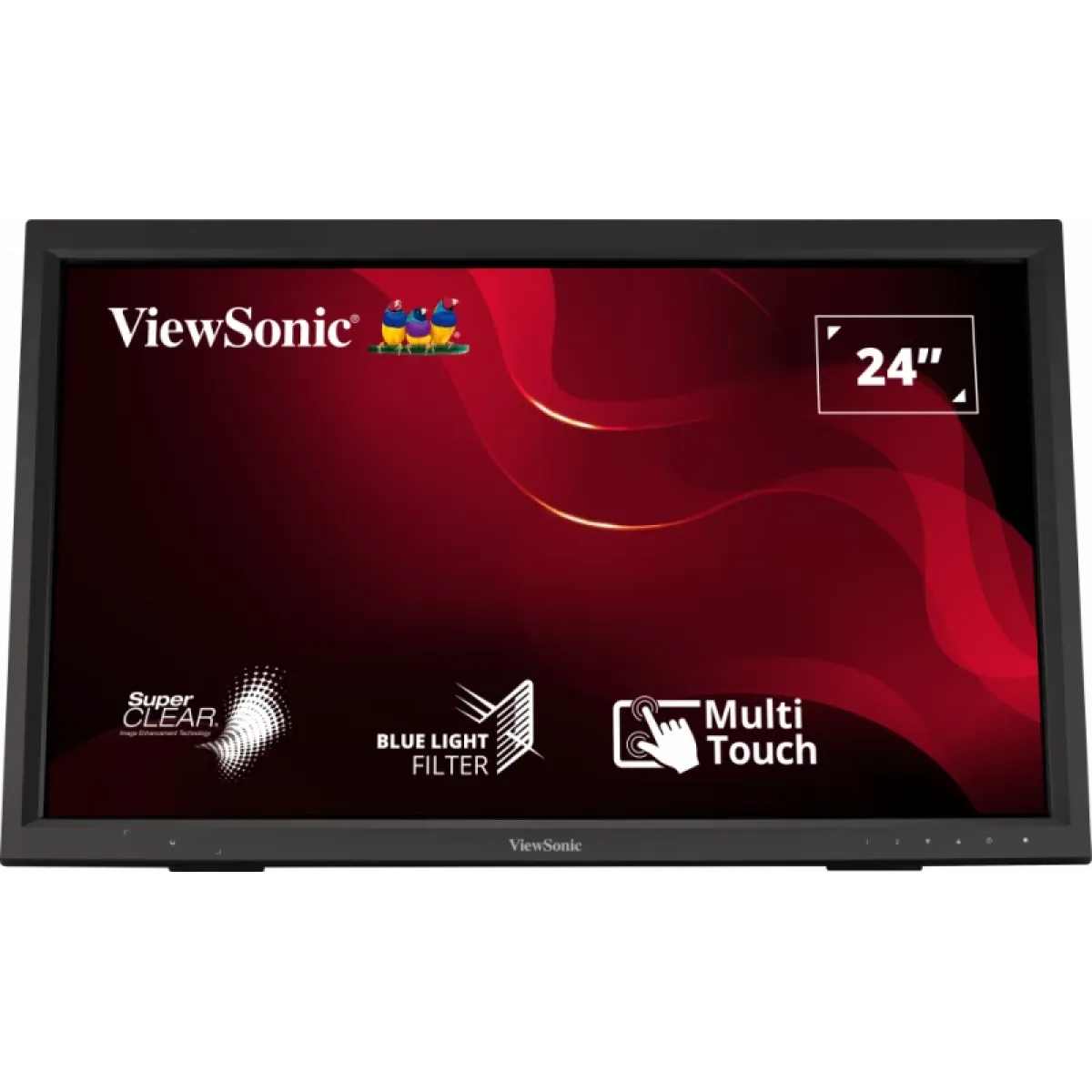 ViewSonic (TD2423) 24" LED Flat IR Touch Monitor FHD - VA - 75Hz - 7ms - 2Wx2 - Black