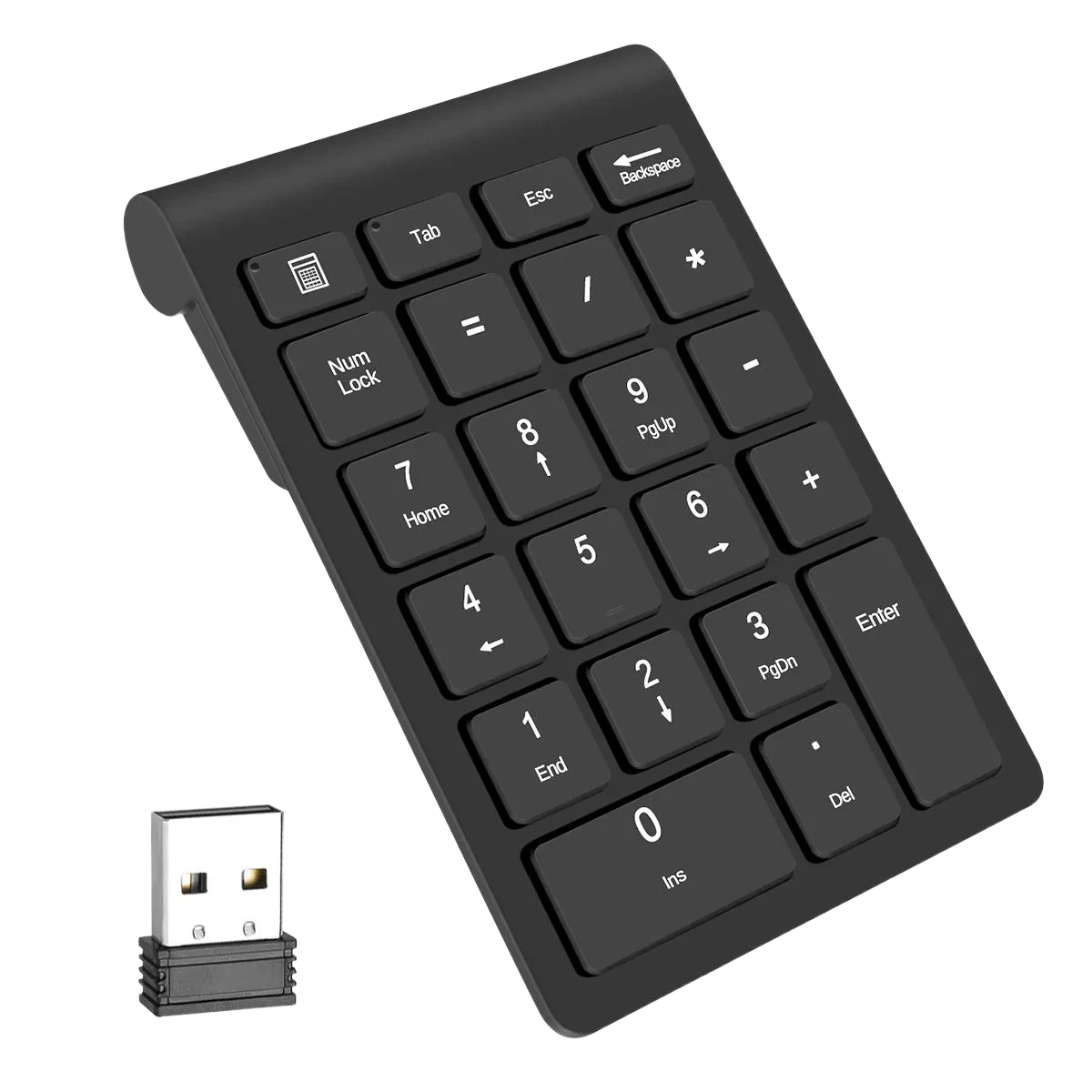 Loonasa (X0049AT9JB) Wireless Numeric Keypad, USB - Black