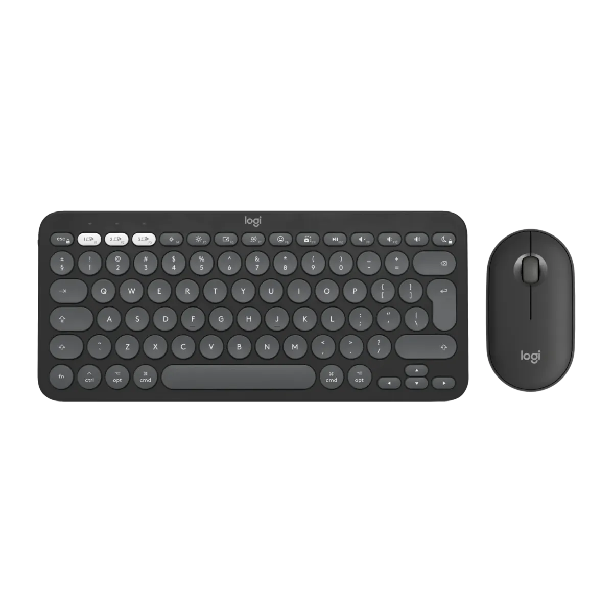 Logitech (920-012251) Pebble 2 Multi-device Wireless Keyboard and Mouse Combo for MAC - 2Yrs- Black