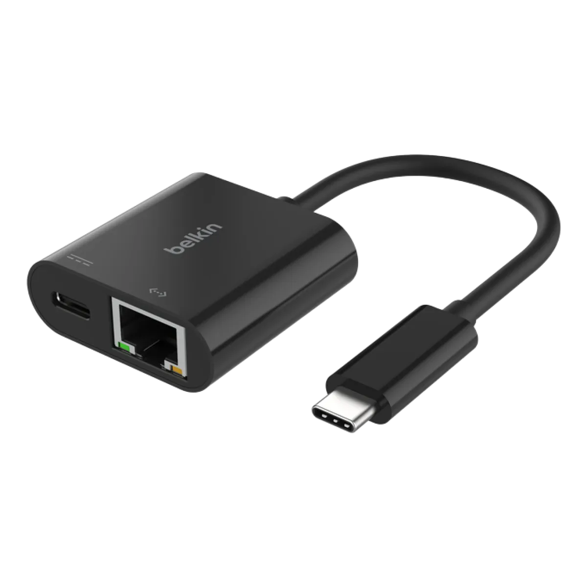 Belkin (INC019btBK) USB-C to Ethernet Adapter with 100W Charge Support - Black