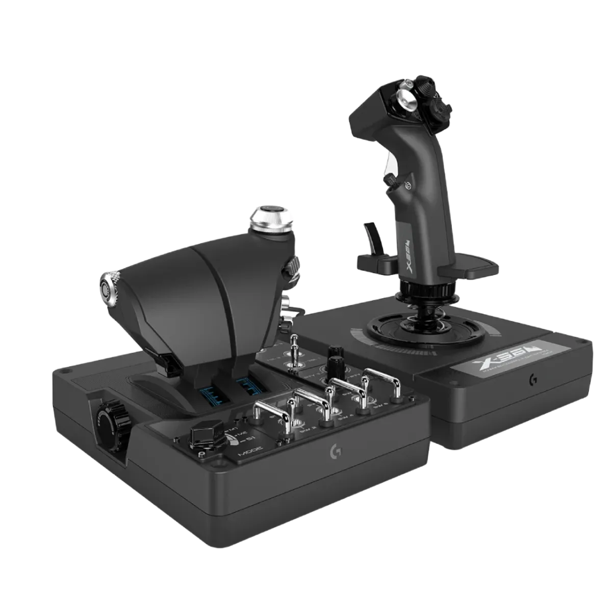 Logitech (945-000059) X56 Hotas Throttle and Stick Simulation Controller, RGB - Black