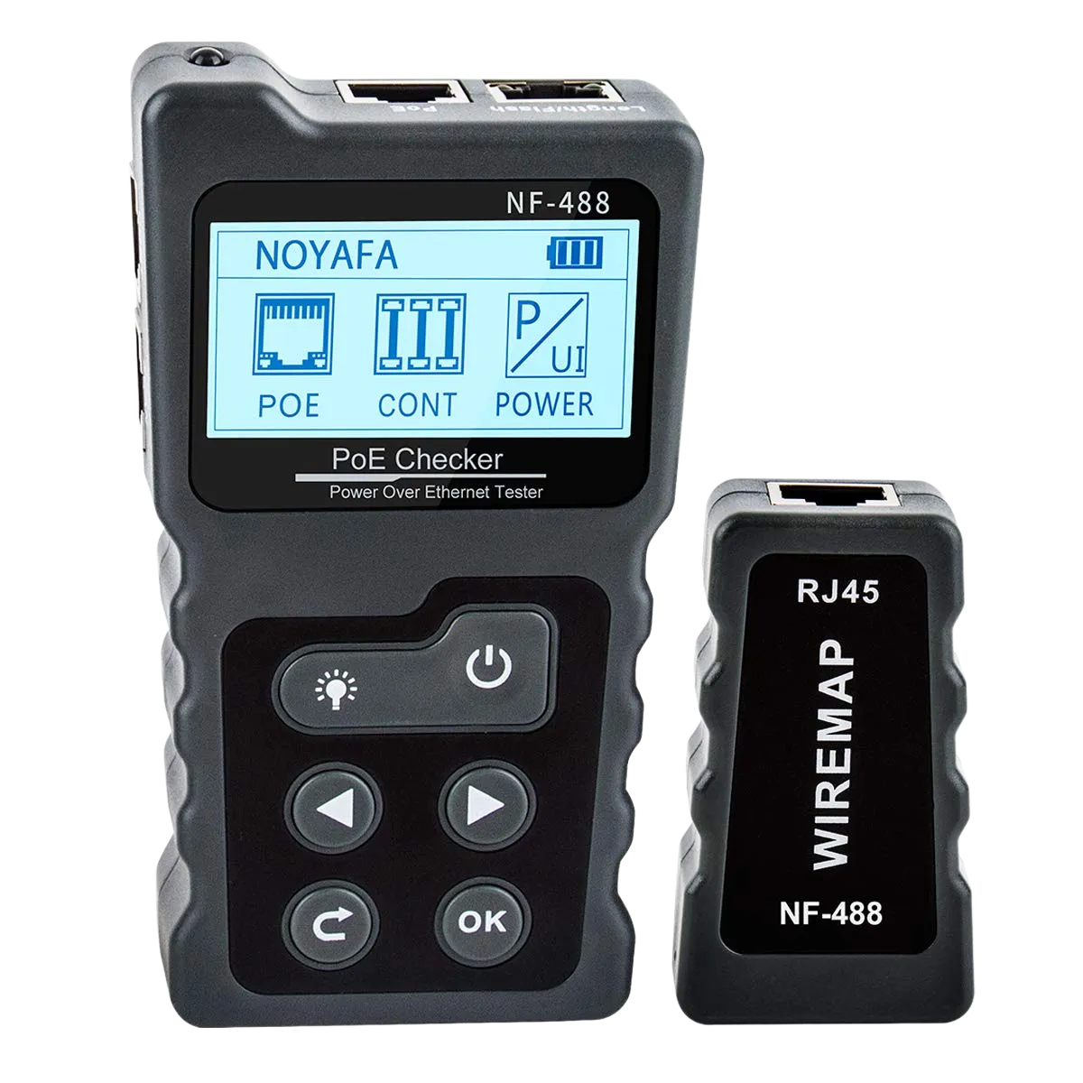 Noyafa (NF-488) Advanced Power over Ethernet (PoE) Checker Tester - Black