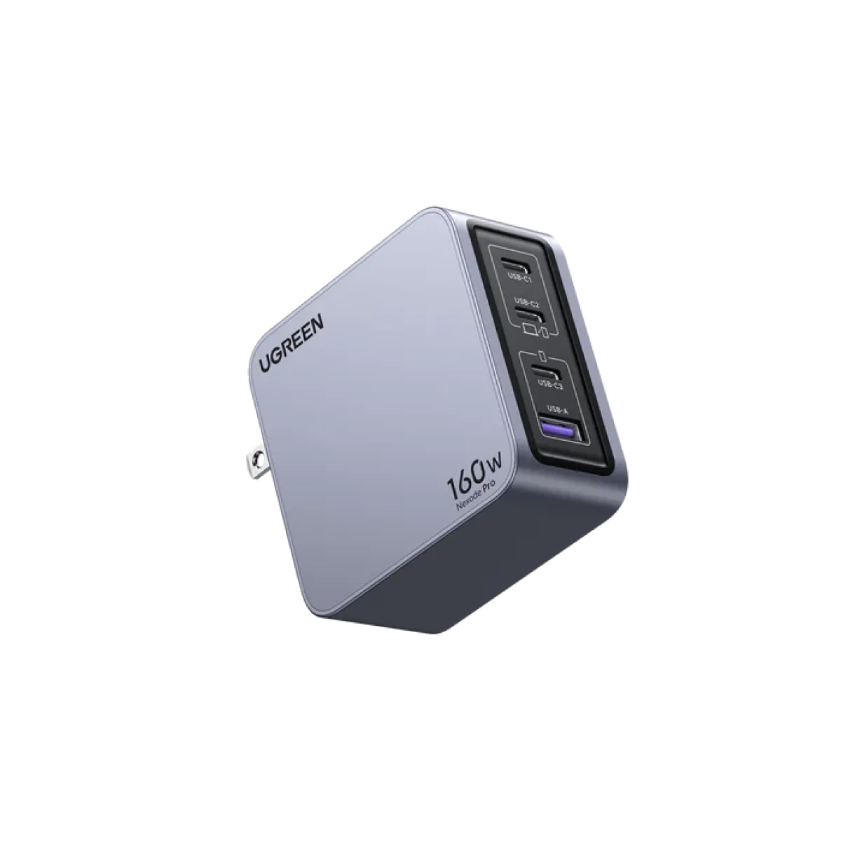 UGreen (25877) 160W Nexode 4Port Gan Mini Fast Charger - 3x USB-C - Grey