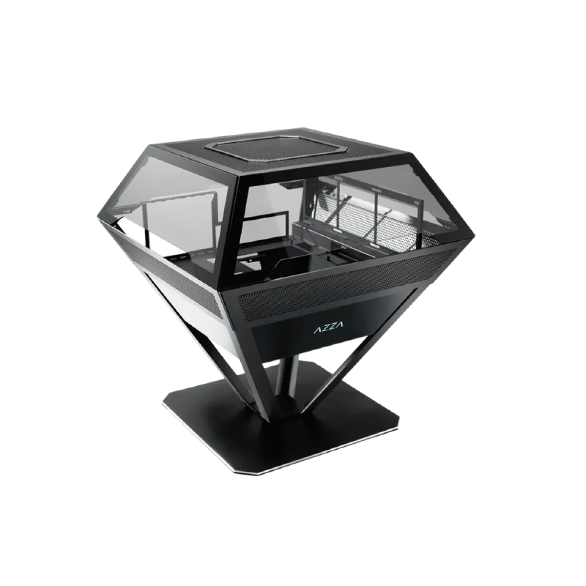 Azza (CSAZ-812) Diamond Panoramic Gaming Chassis - RGB - Black