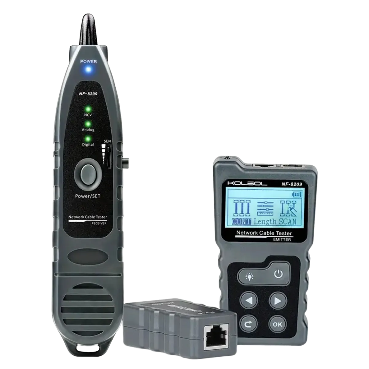 Noyafa (NF-8209) Advanced Network Cable Tester with Tone Tracer, Three Wire Tracing Modes - Black