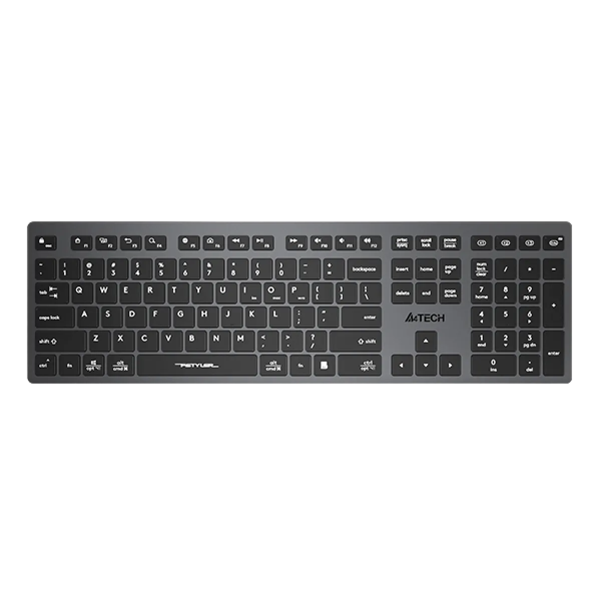 A4Tech (FBX50C) FStyler Wireless Scissor Switch Keyboard - US/AR Layout - Grey