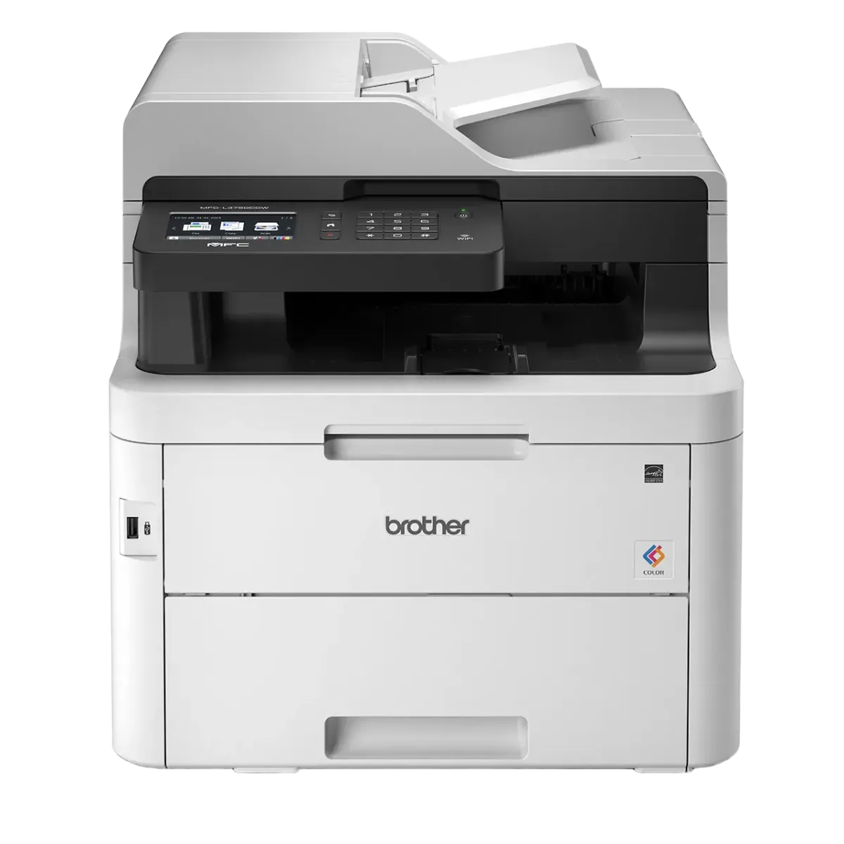 Brother (MFC-L3750CDW) LED Multifunction 4in1 Printer - Print; Copy; Scan; Fax - White