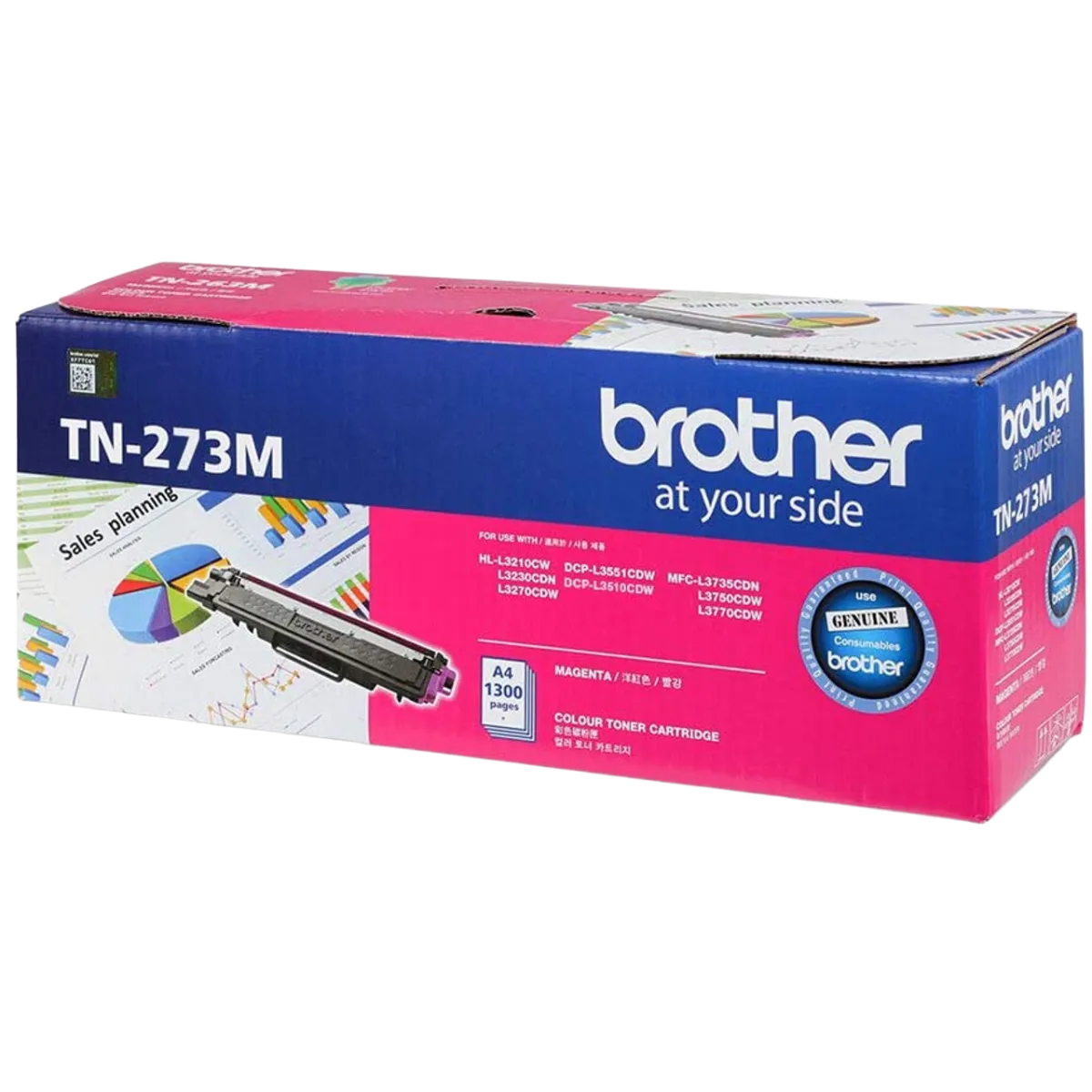 Brother (TN-273M) Magenta Genuine Laser Toner Cartridge for HL-3270CDW
