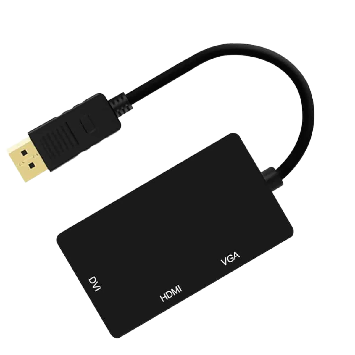 CEM 3in1 DP to HDMI, VGA, DVI Expansion HUB - Black