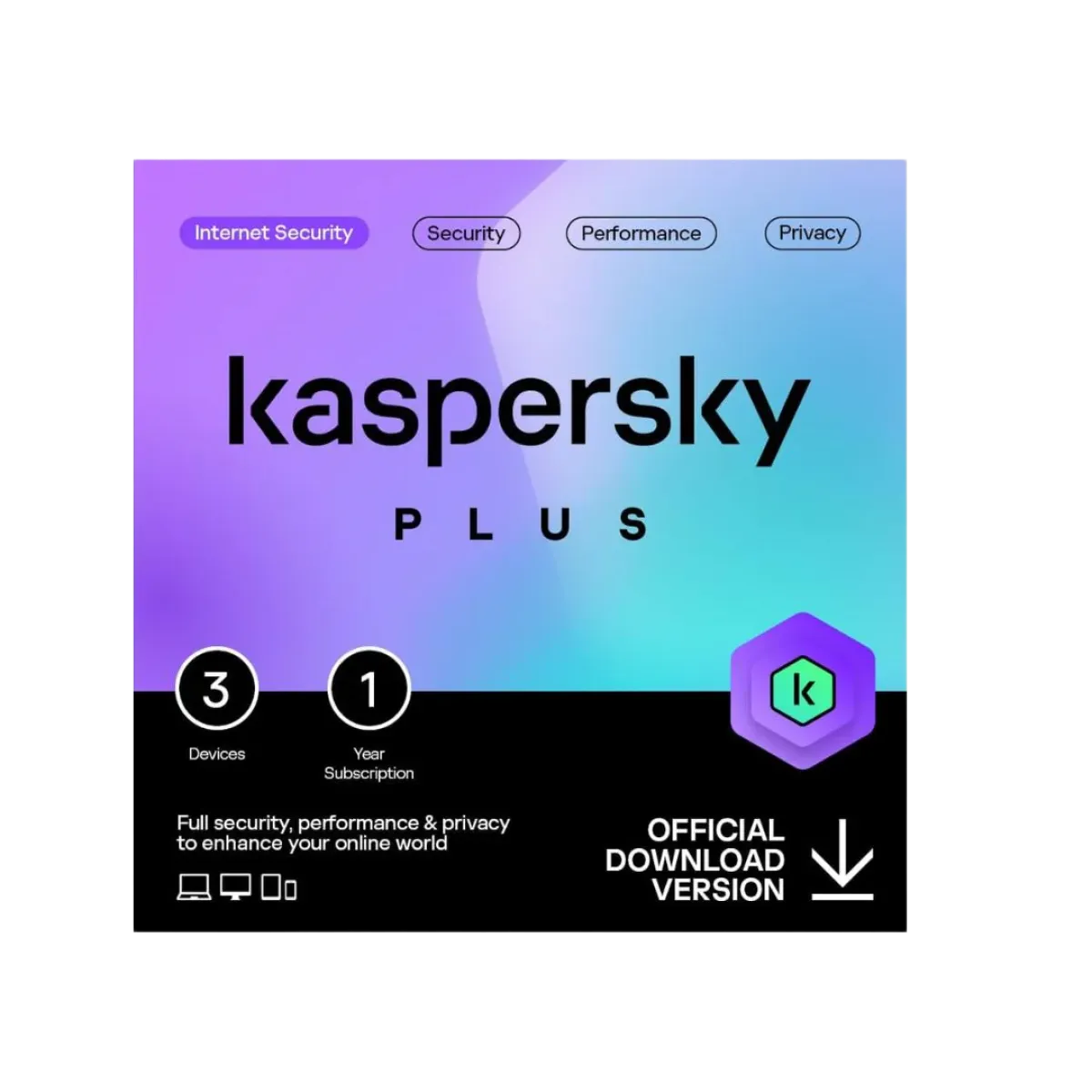 Kaspersky (KP011) Plus Security - 3 Devices - 1 Year License