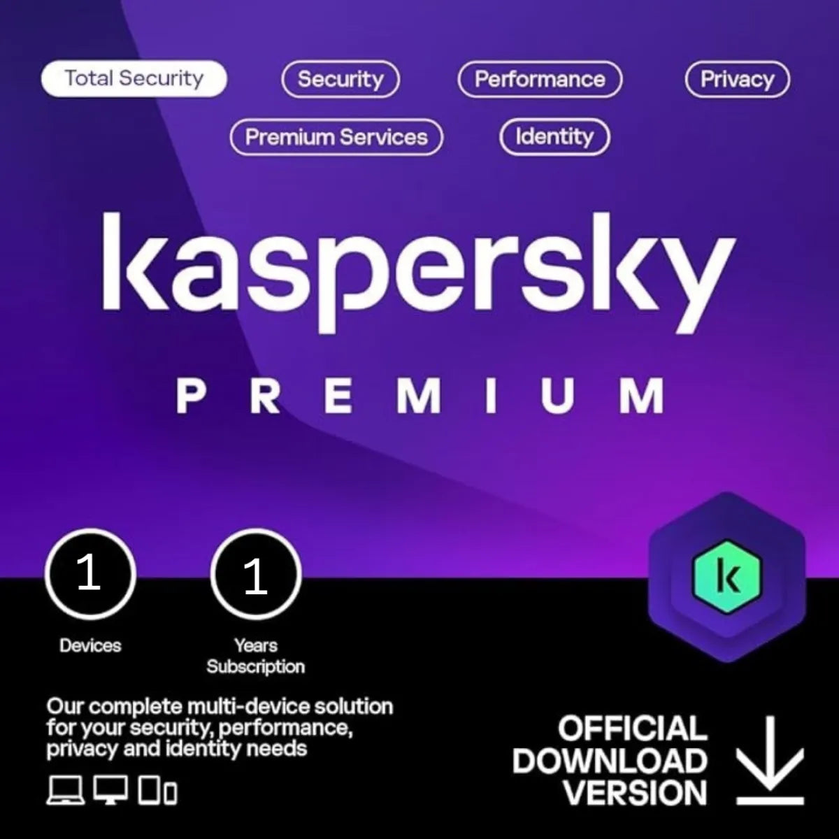 Kaspersky (KR011) Premium Security - 1 Device - 1 Year License