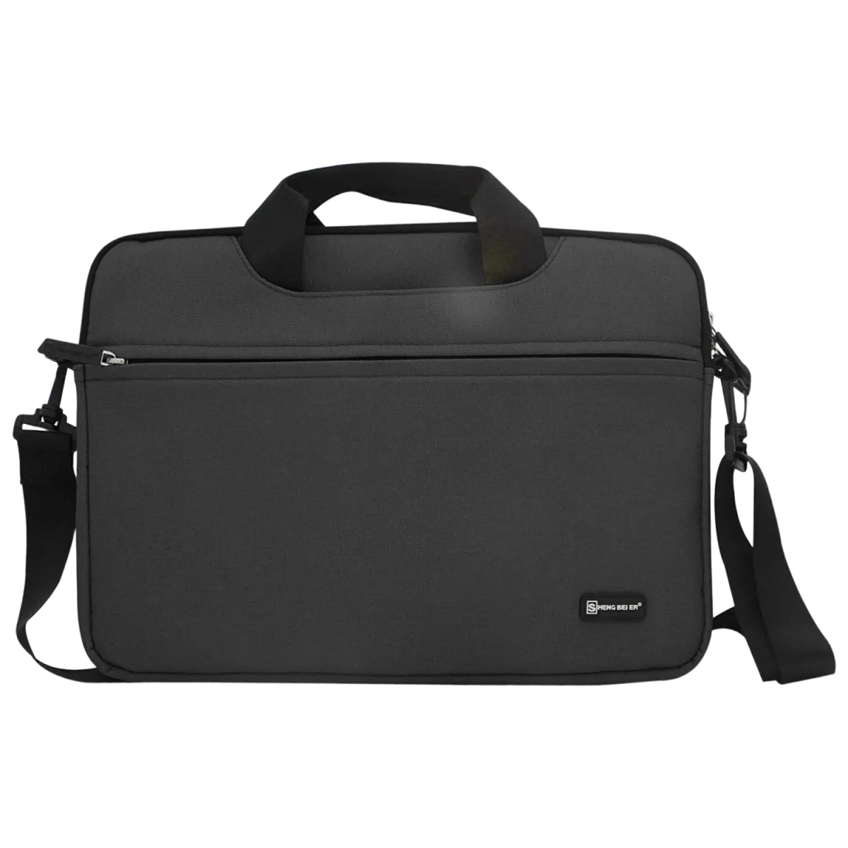 Sheng Beier (SH15) 15.6" Shockproof Fabric Sleeve - Handle & Triple Pockets - Black