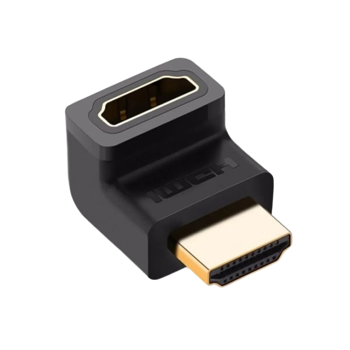 UGreen (20110) HDMI to HDMI 4K Adapter (F-M) Coupler - Up Angled - Black
