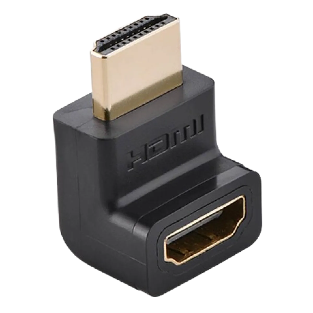 UGreen (20109) HDMI to HDMI 4K Adapter (F-M) Coupler - Down Angled - Black