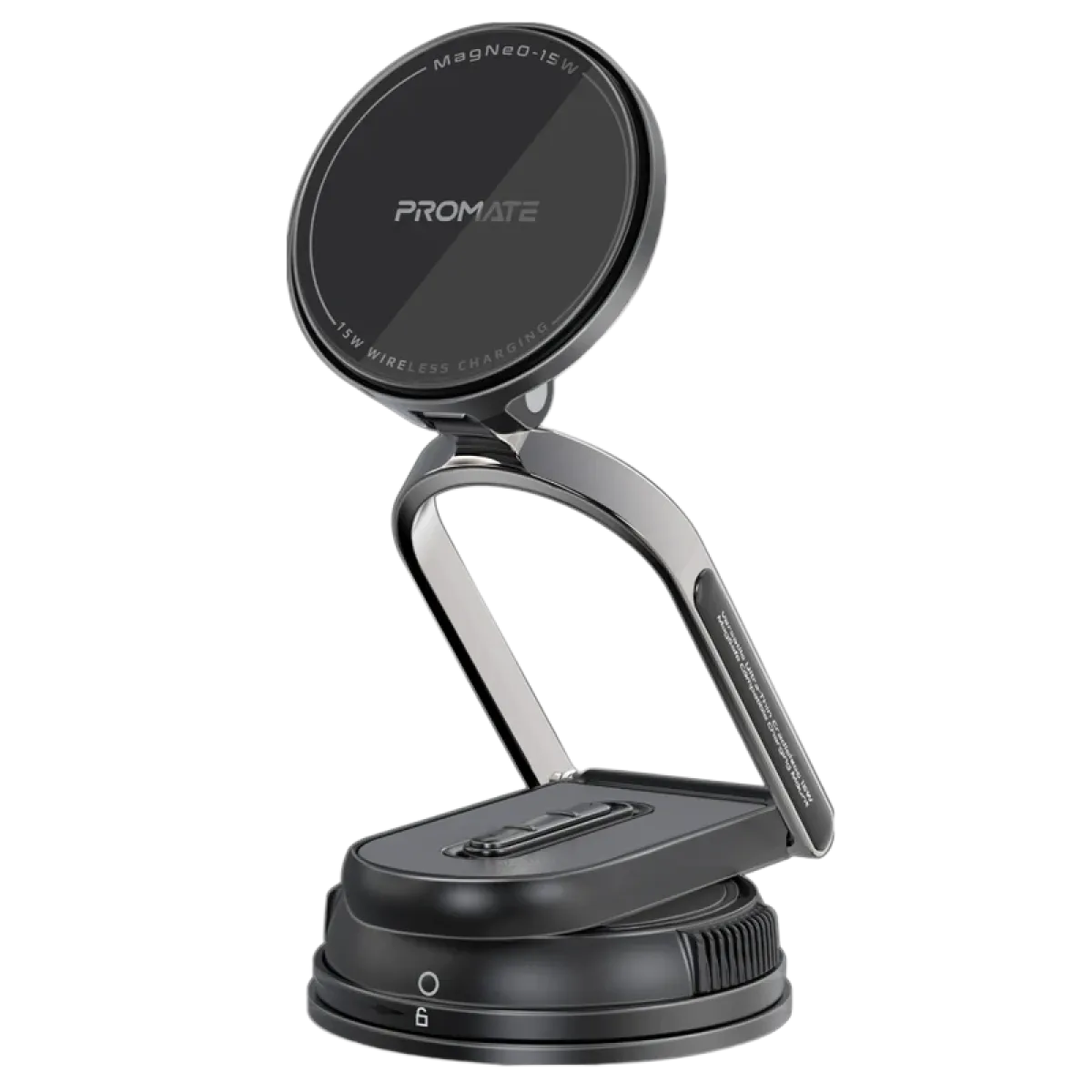 Promate (MagNeo-15W) 15W MagSafe Compatible MagSafe Compatible Charging Mount - Black