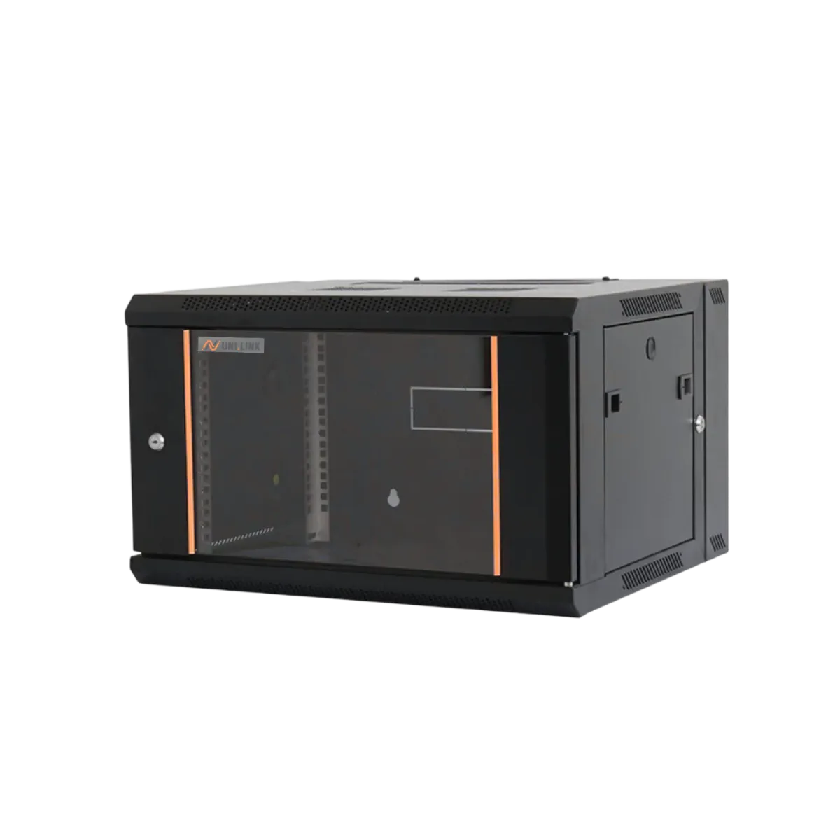 Unilink (UWR-6U-6060-BL-GL) Wall Mounted Cabinet 6U (W600*D600) - Black